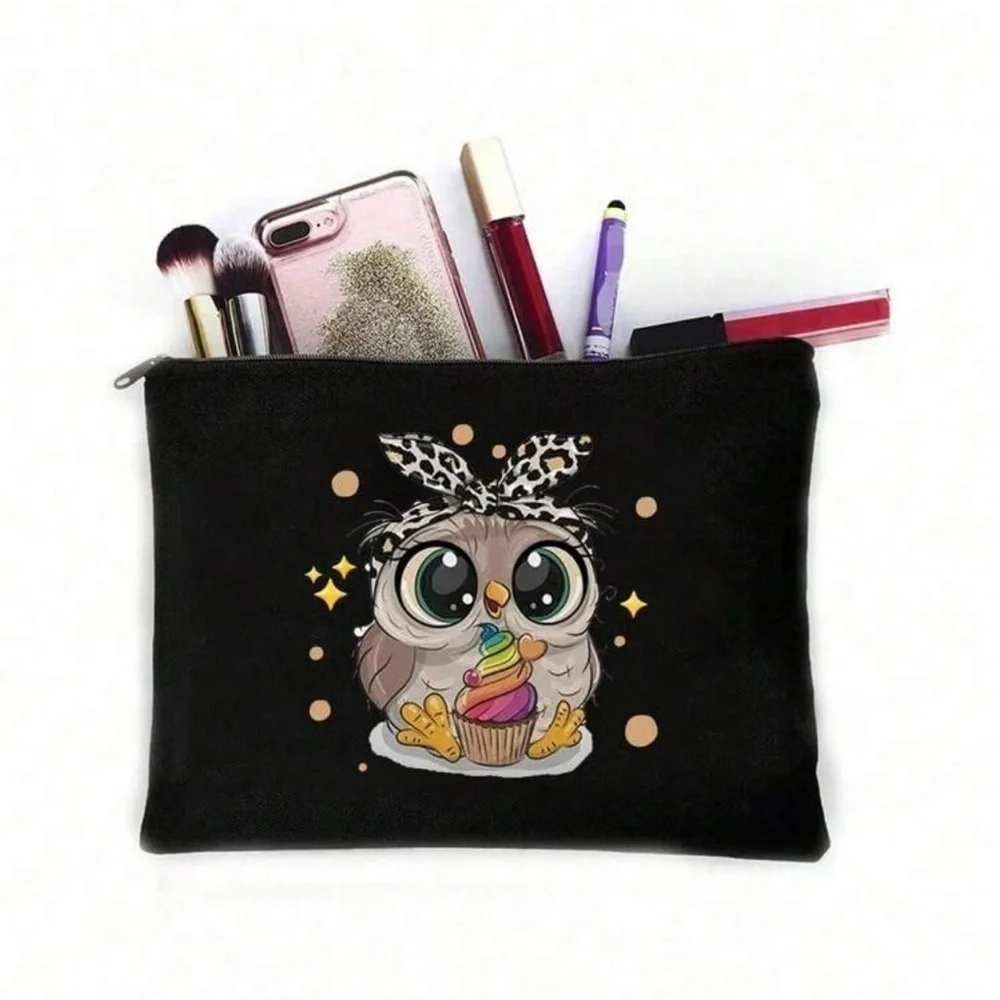 Cute Celebration Owl Makeup Bag Travel Cosmetic Bag